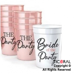 VASOS BRIDE PARTY 260 ML X 6 UNIDADES x 1